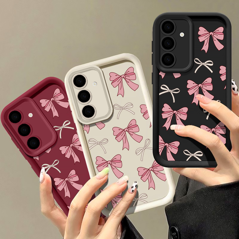 Samsung Galaxy A55 - Coque en silicone avec motif nœud
