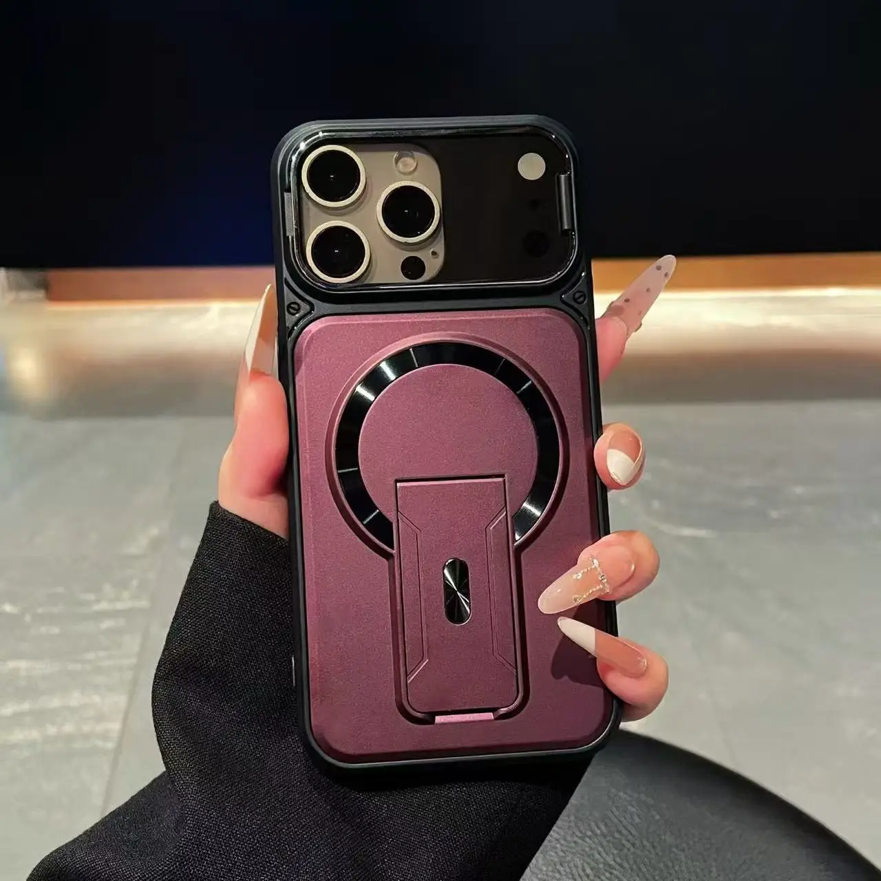 Camera Lens Protector - Coque magnétique avec support pliable pour